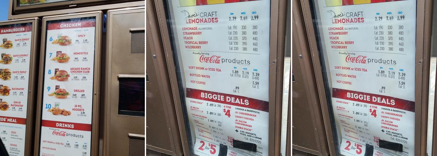 Wendy's Menu
