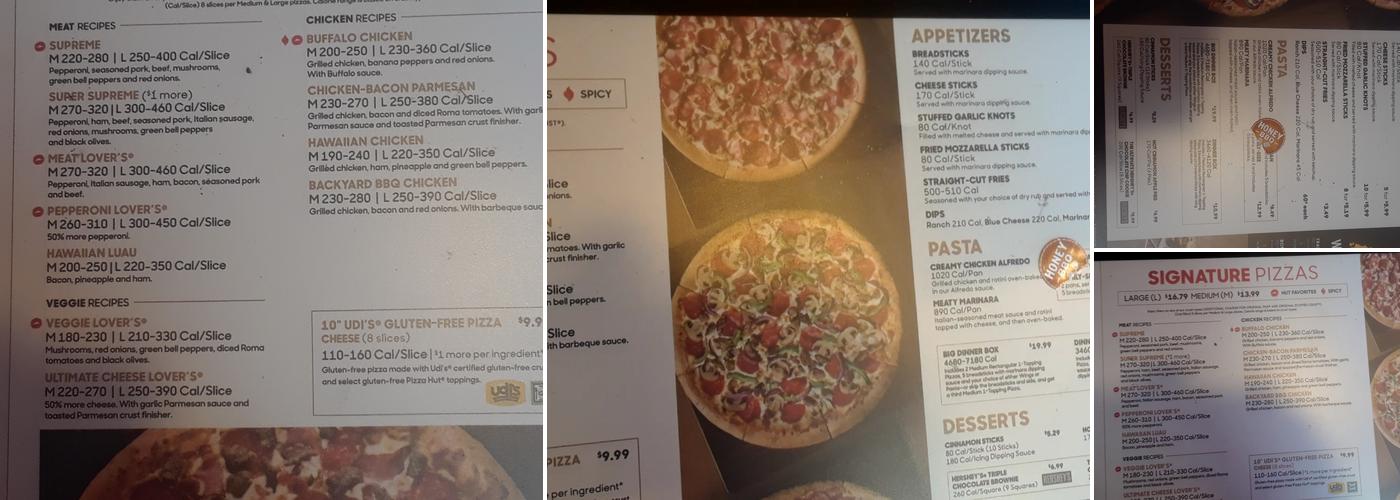 Pizza Hut Menu