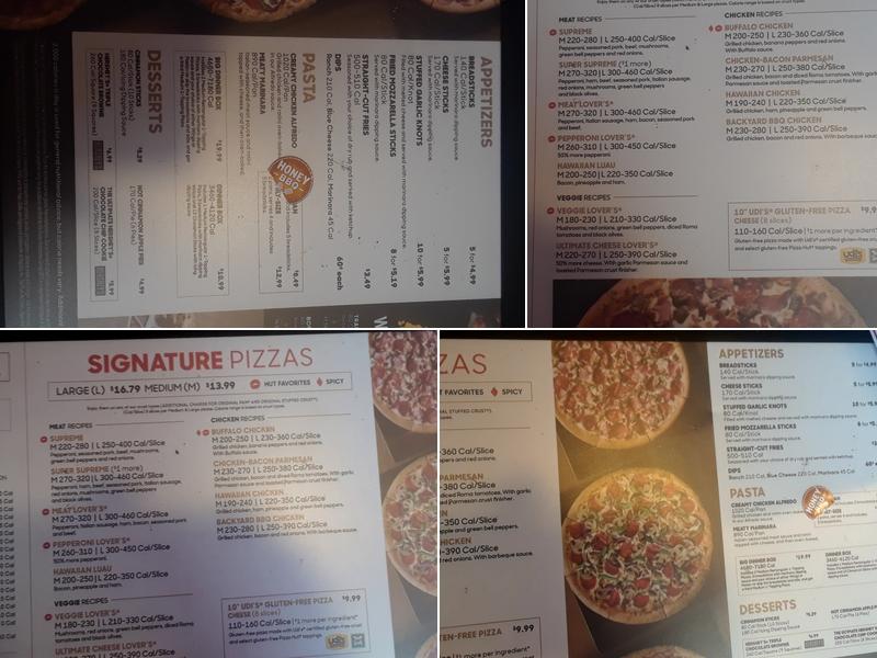 Pizza Hut Menu
