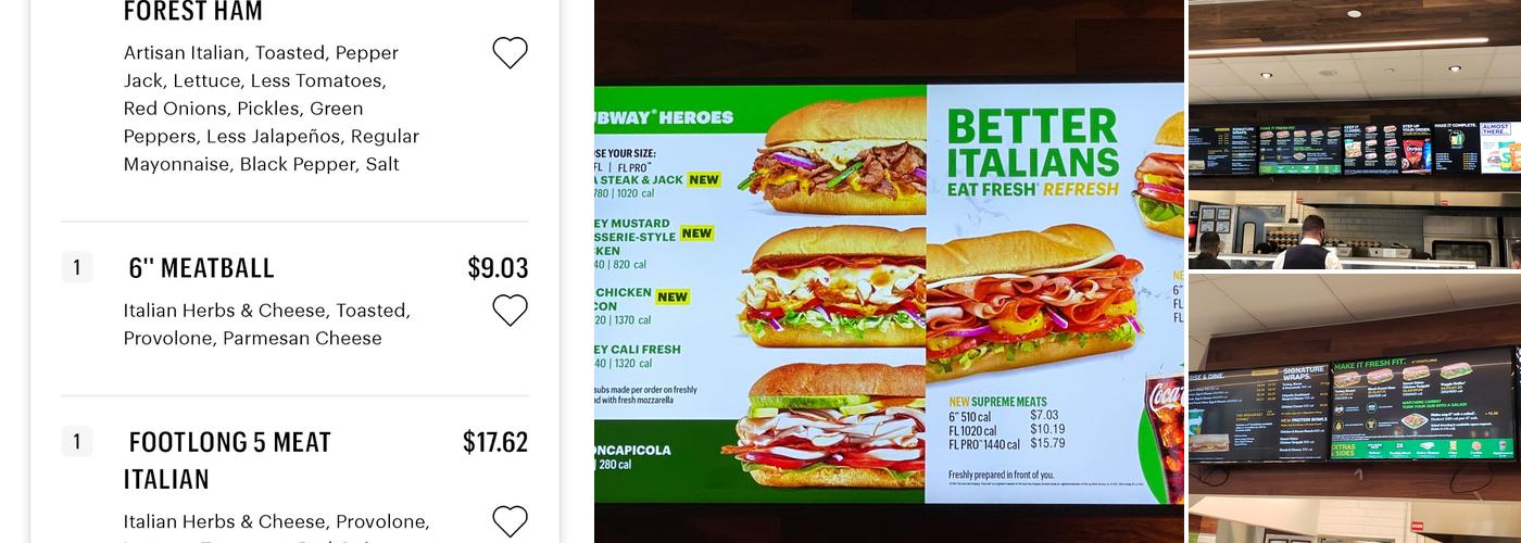 Subway Menu