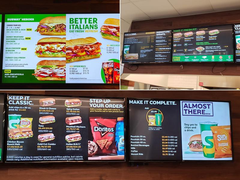 Subway Menu
