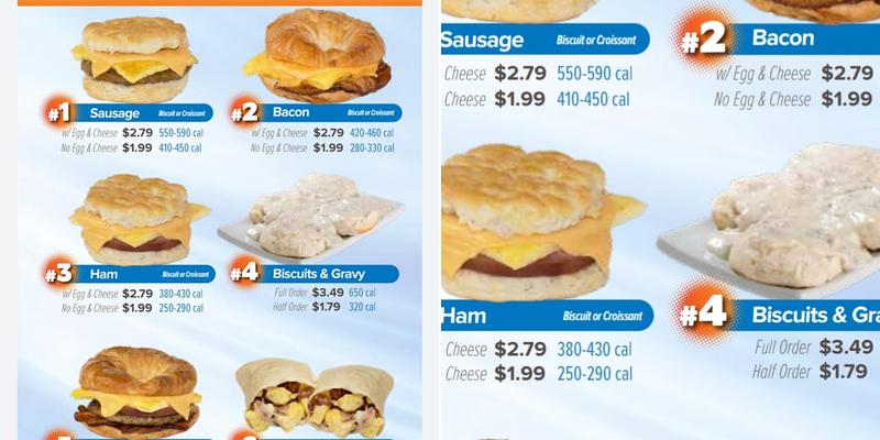 Subway At Big B Truck Stop Menu