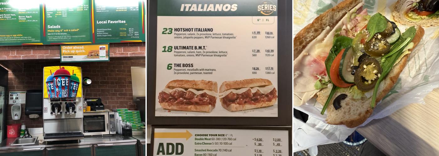 Subway Menu