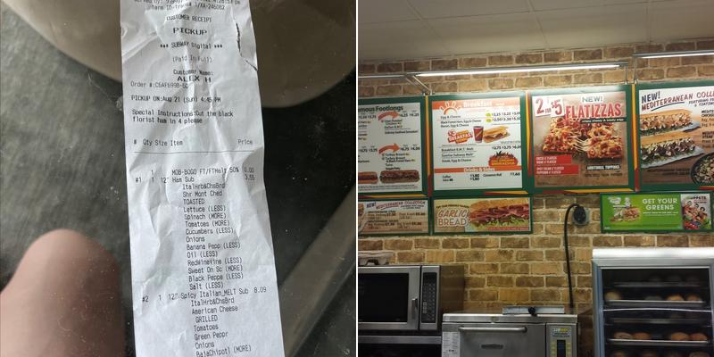 Subway Menu