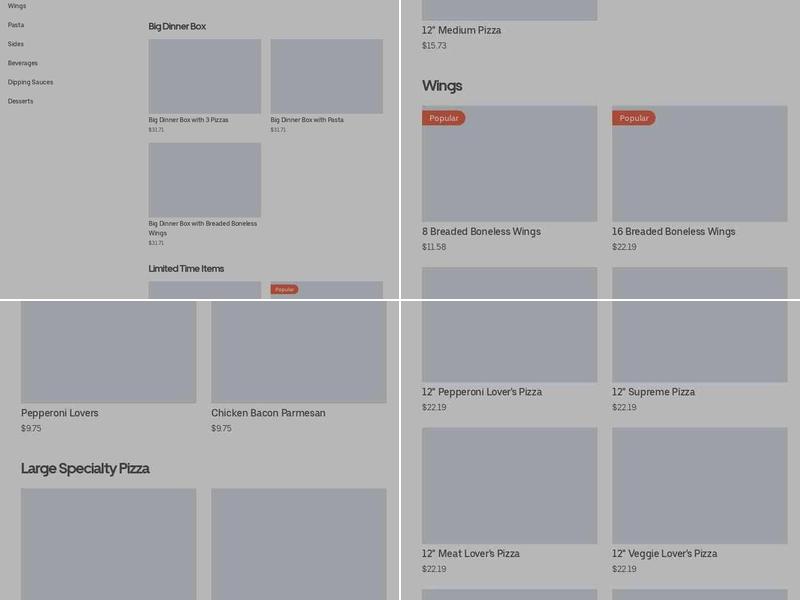 Pizza Hut Menu