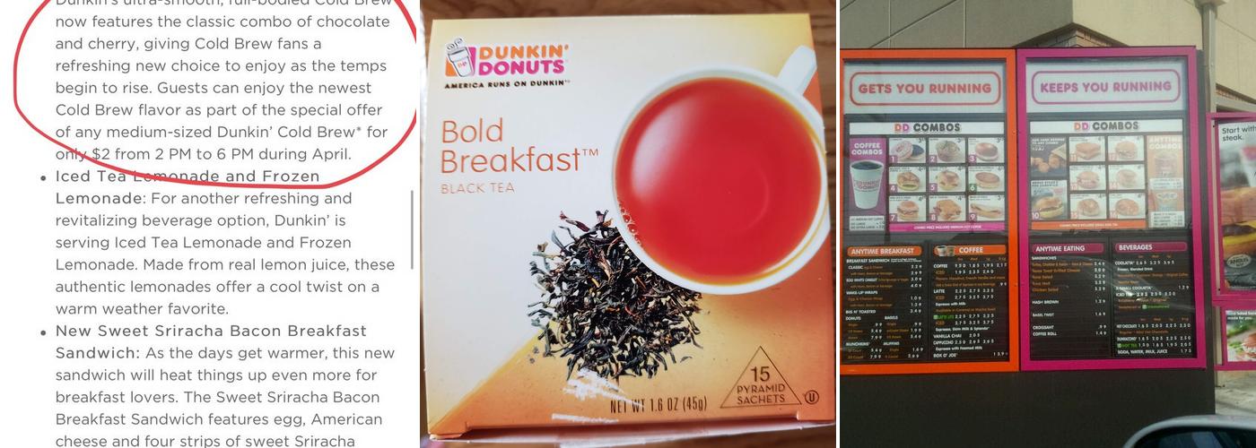 Dunkin' Menu