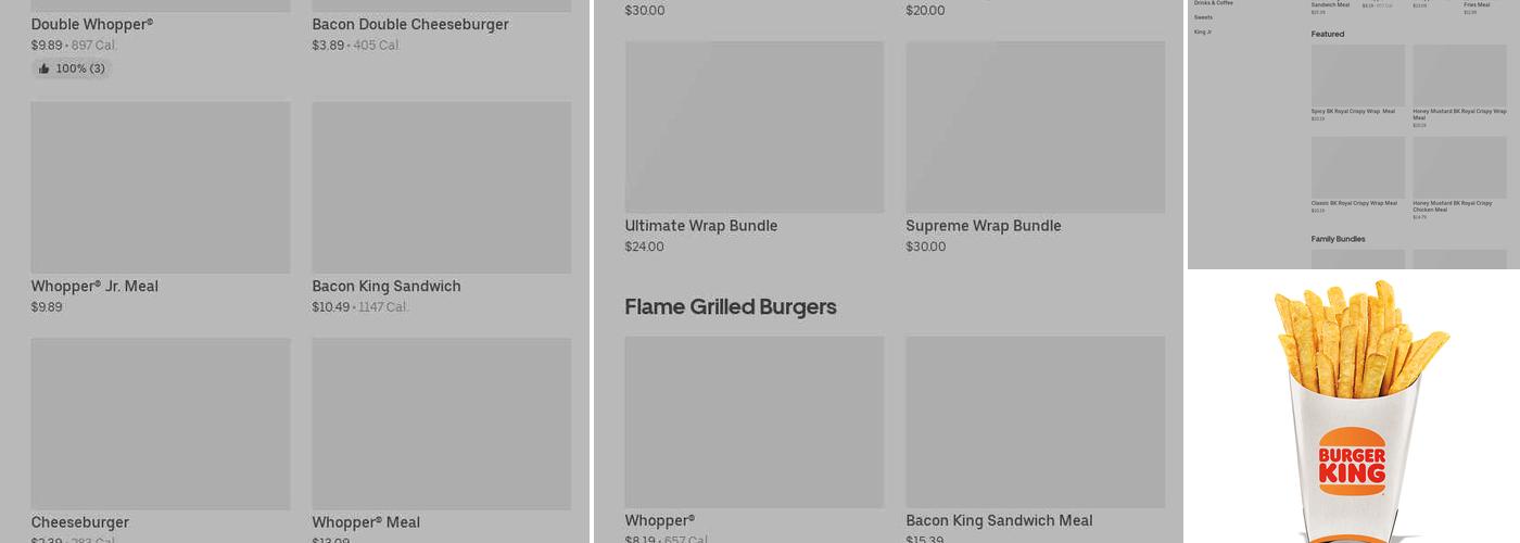 Burger King Menu
