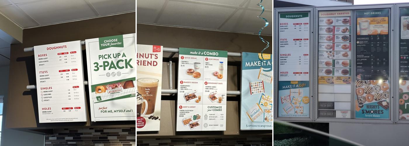 Krispy Kreme Owings Mills Menu