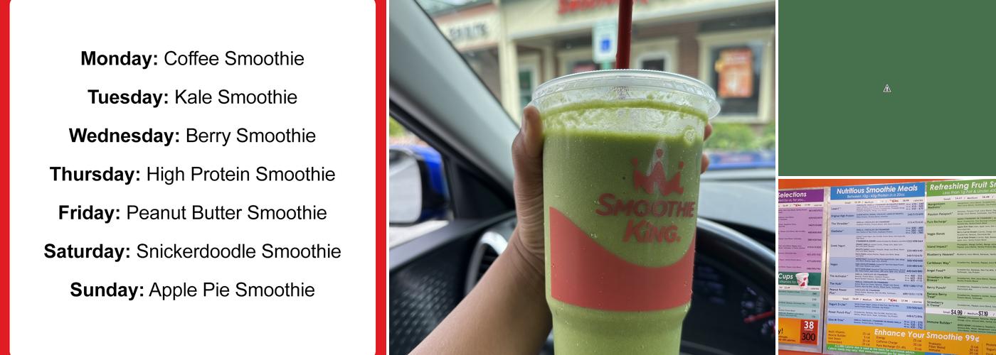Smoothie King Menu