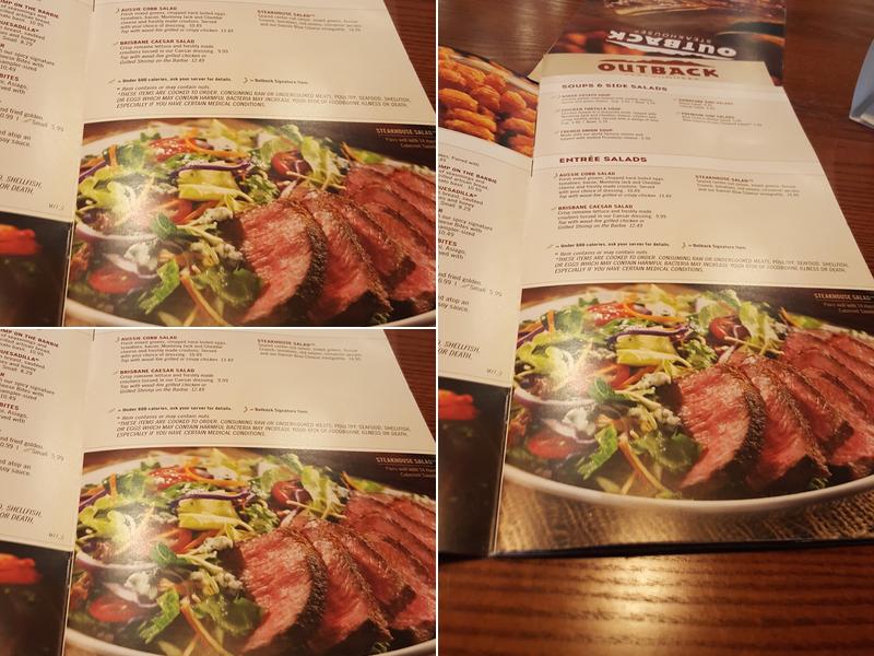 Outback Steakhouse Menu