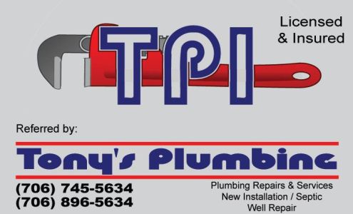 Tony's Plumbing 228 N Main St, Hiawassee Georgia 30546