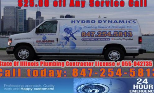 Hydro Dynamics Plumbing Sewer & Drainage, Inc 6505 Oakton St #30, Morton Grove Illinois 60053