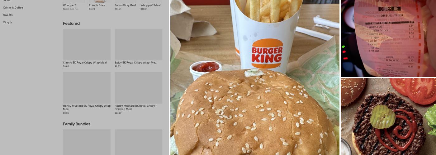 Burger King Menu