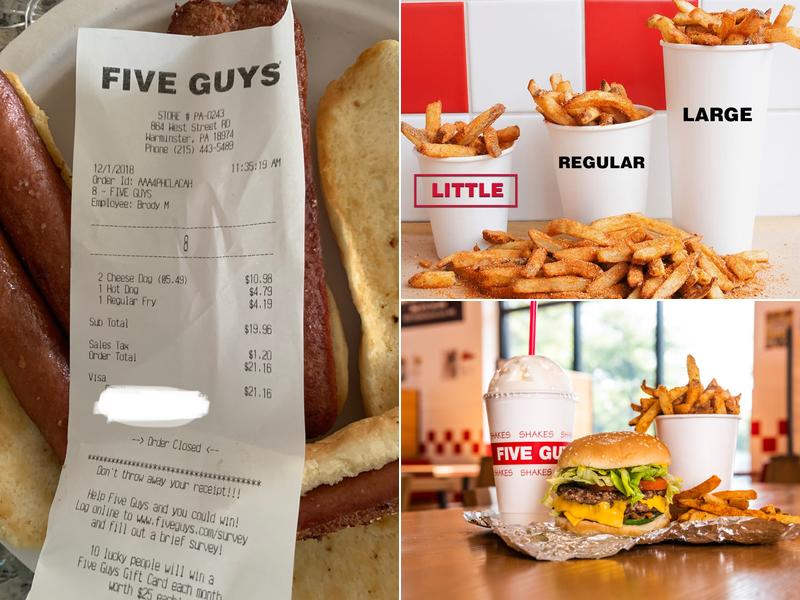 Five Guys Menu
