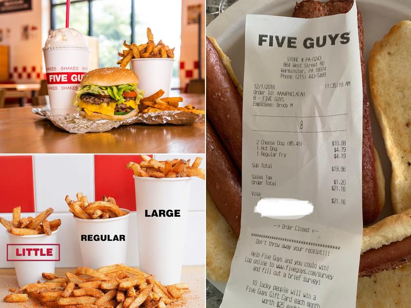 Five Guys Menu