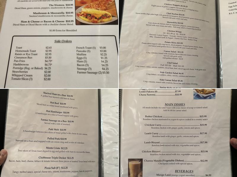 The Osler Restaurant Menu