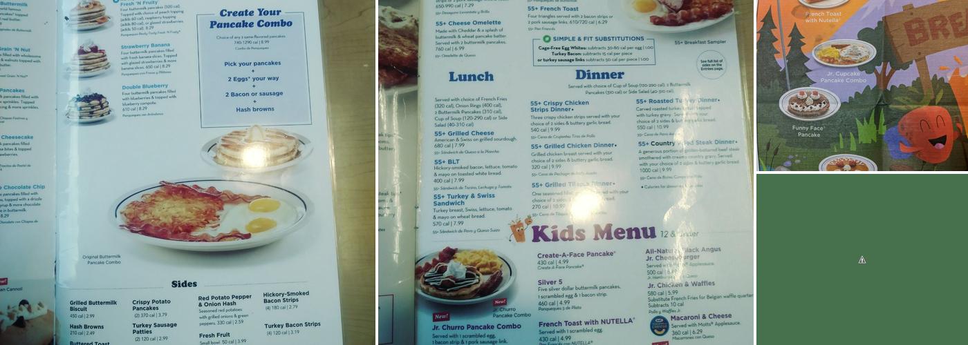 IHOP Menu