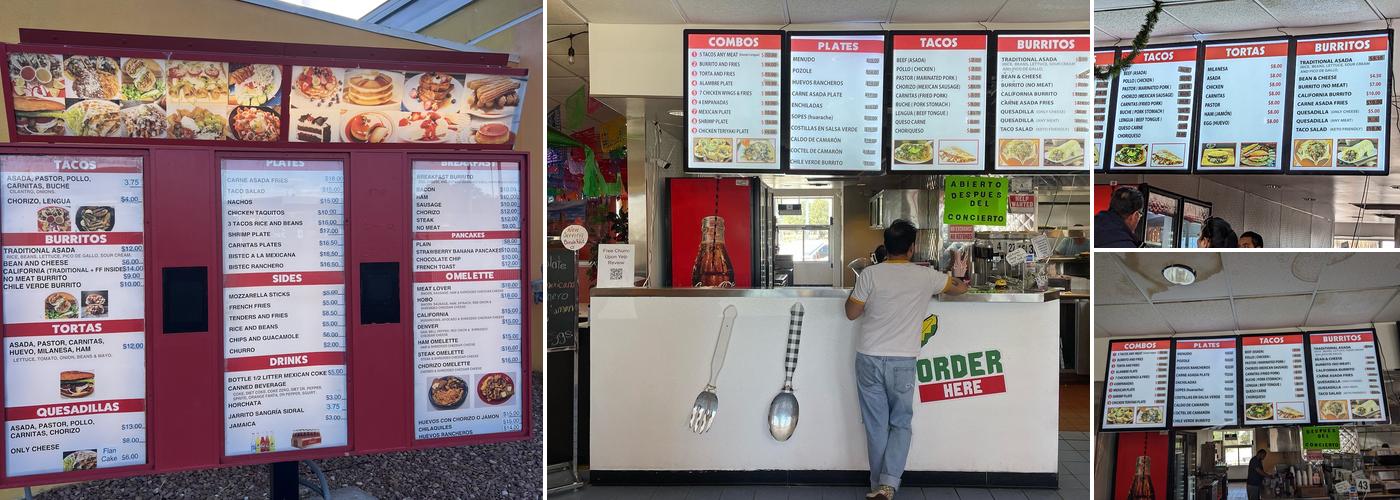 Alex's Mexican Grill Menu