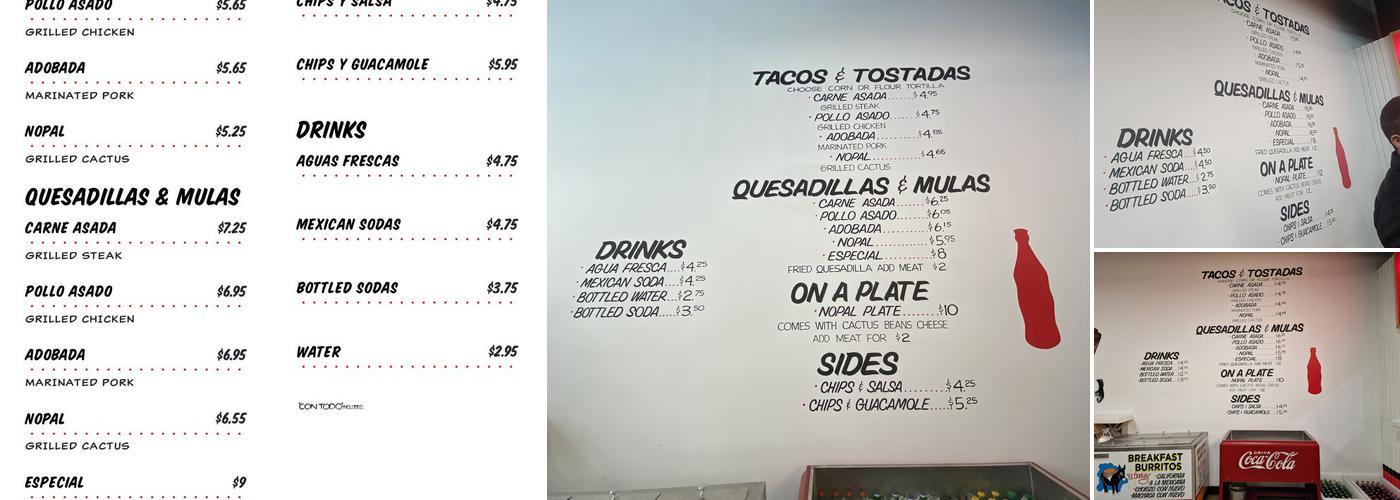 LOS TACOS No.1 Menu