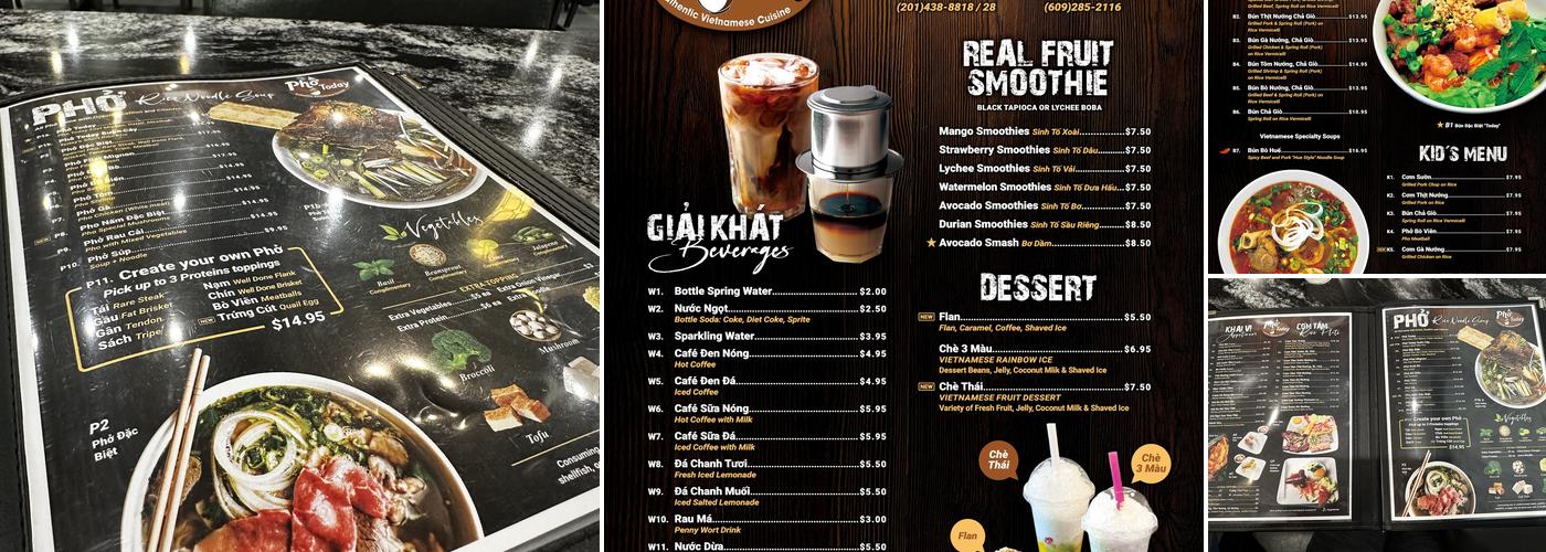 Pho Today Plainsboro Menu