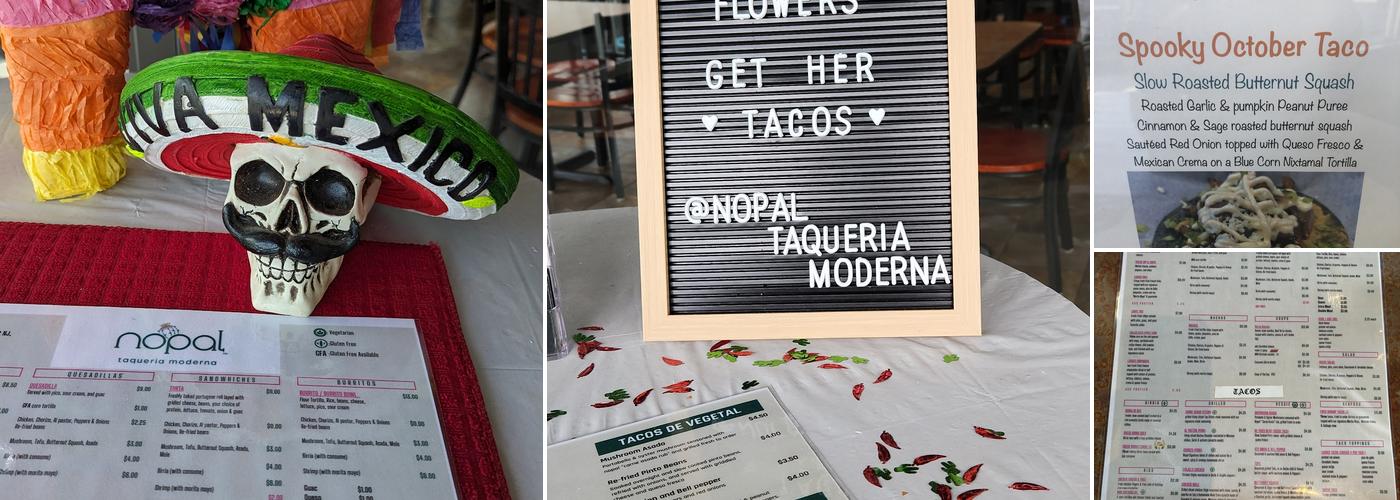 Nopal Taqueria Moderna Menu