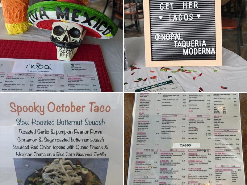 Nopal Taqueria Moderna Menu