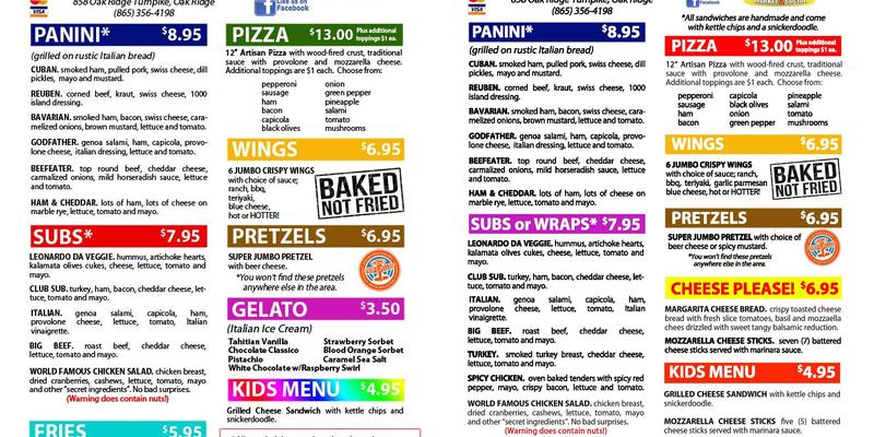 Crafter's Brew The Kitchen Menu