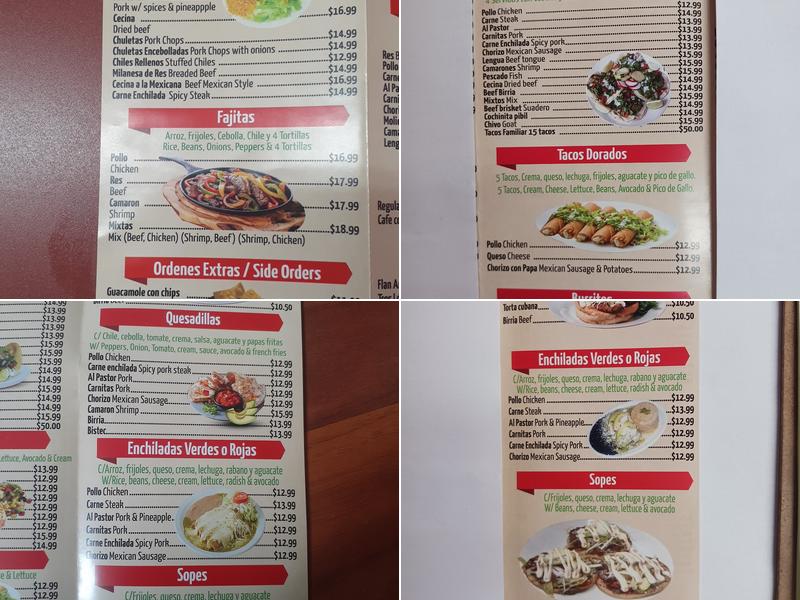 Guerreros Taqueria Menu