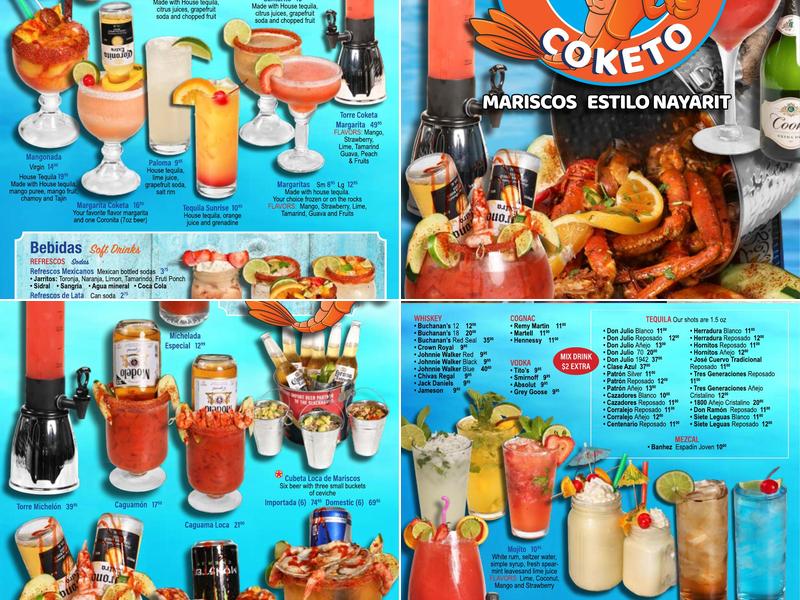 Mariscos El Camaron Coketo, Inc. Menu