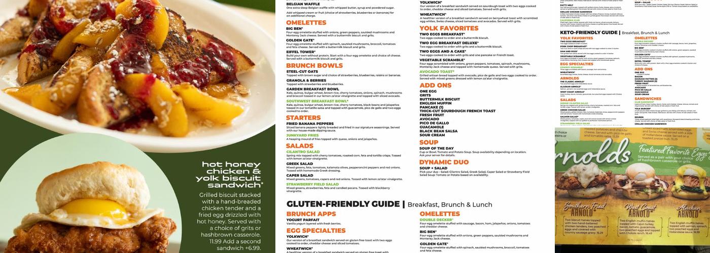 The Toasted Yolk Cafe Menu