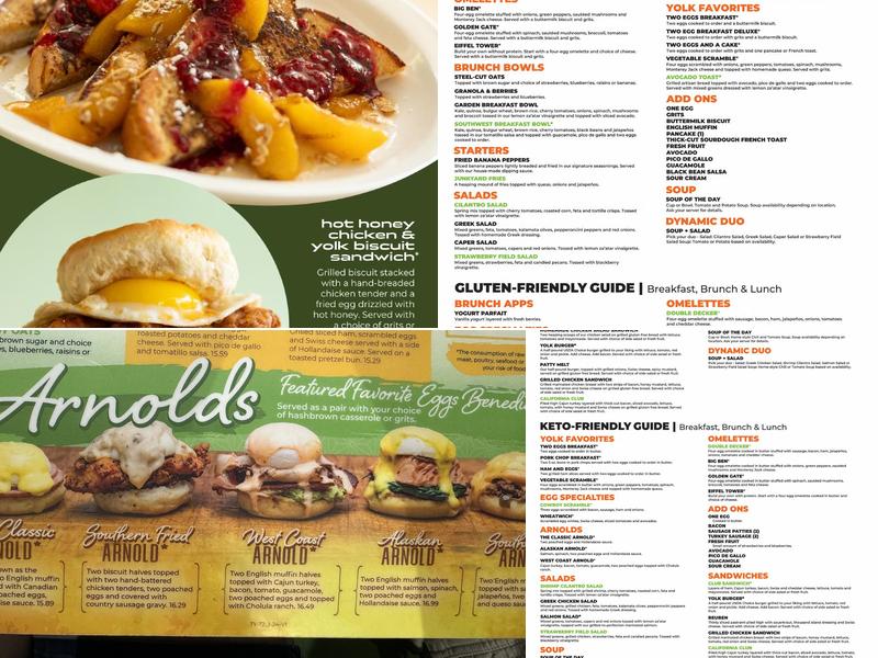 The Toasted Yolk Cafe Menu