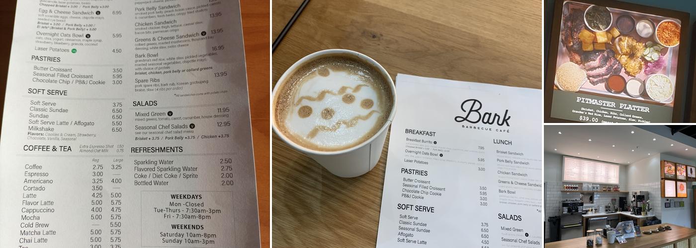 Bark Barbecue Cafe Menu