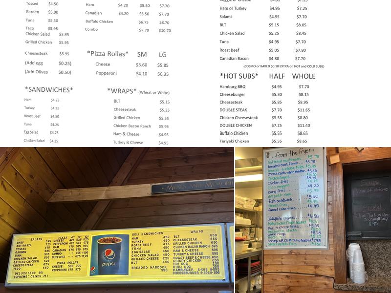 Halls Station Sub Shop Menu