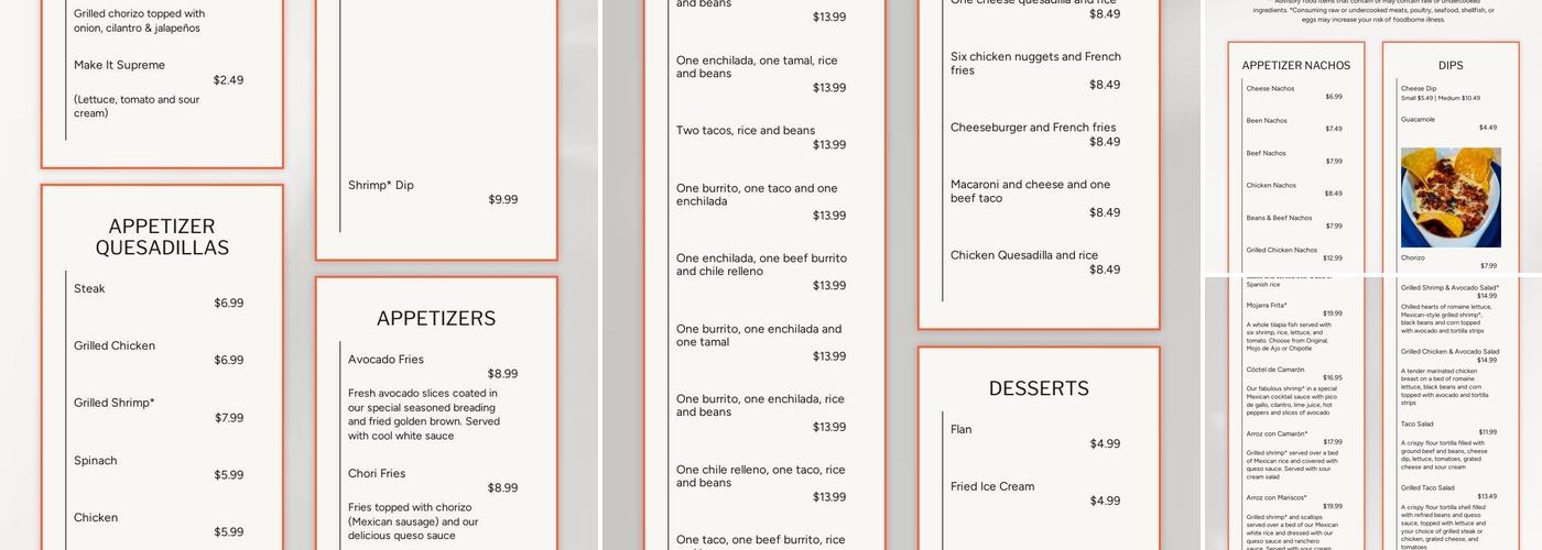 Ay Mama Mexican Grill Menu