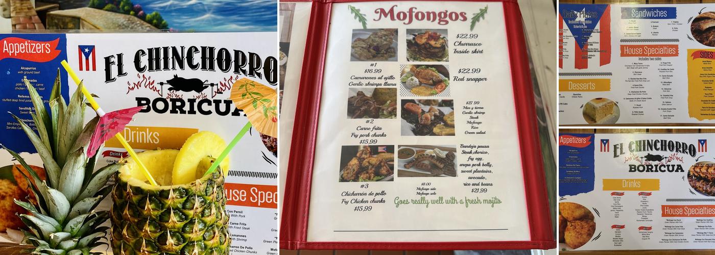 El Chinchorro Puerto Rican and Mexican buffet Menu