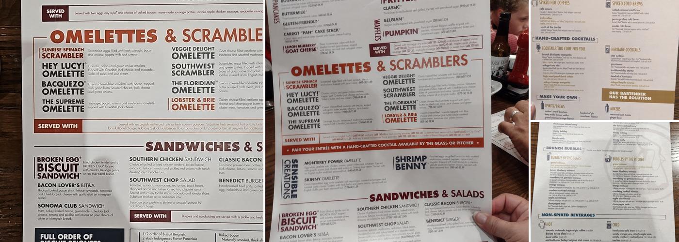Another Broken Egg Cafe Menu