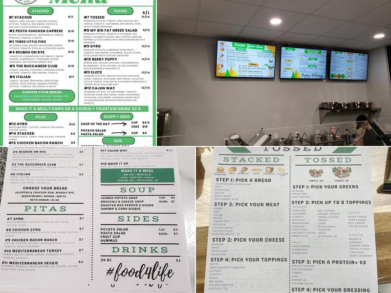 Stacked and Tossed Menu