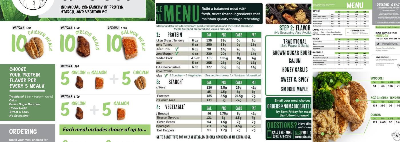 Nomadic Chef LLC Menu