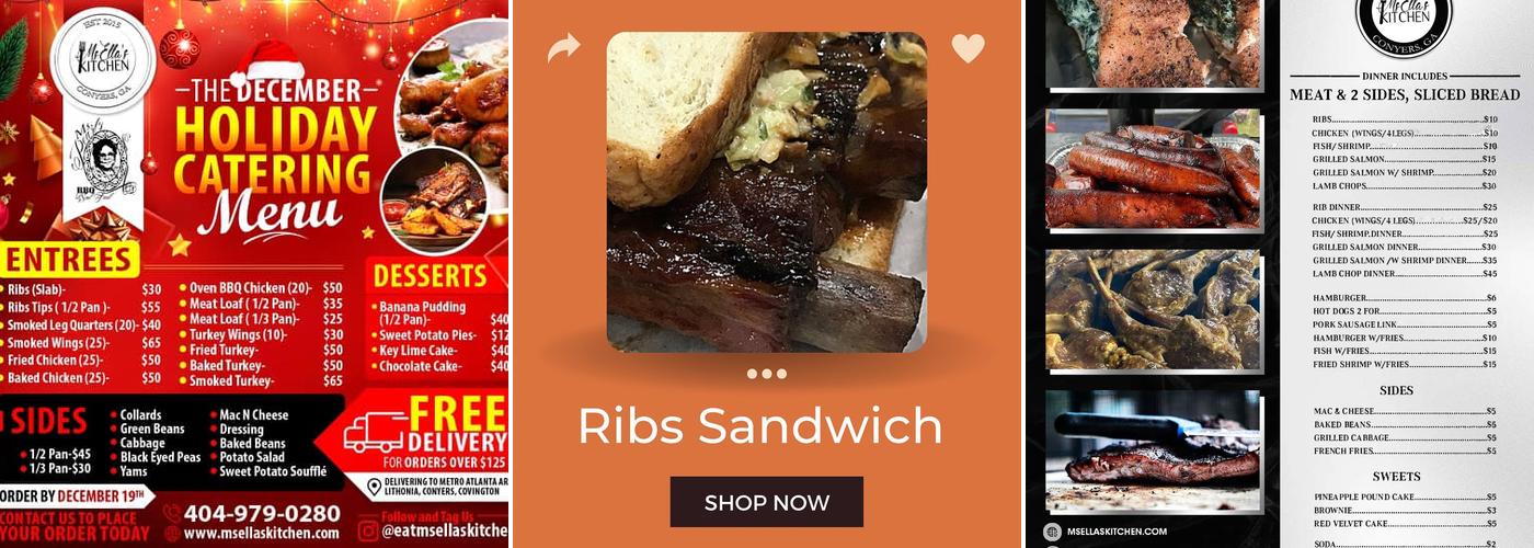 Ms Ella's Kitchen Menu