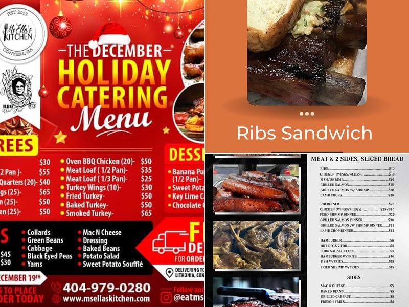 Ms Ella's Kitchen Menu