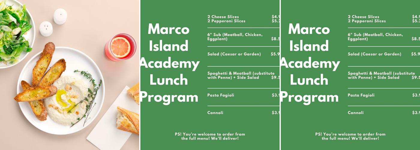 Tony's N.Y. Pizza Menu