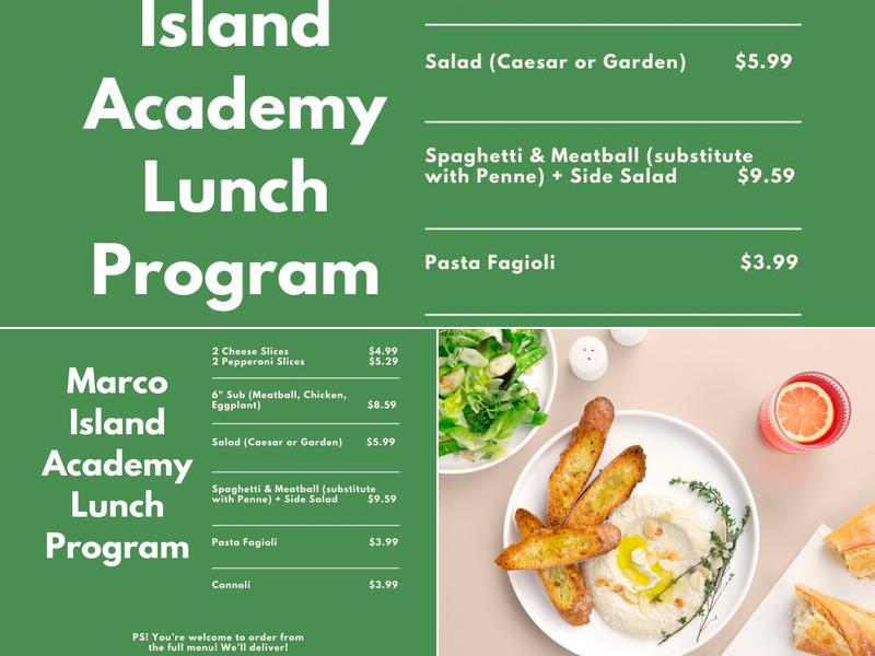 Tony's N.Y. Pizza Menu