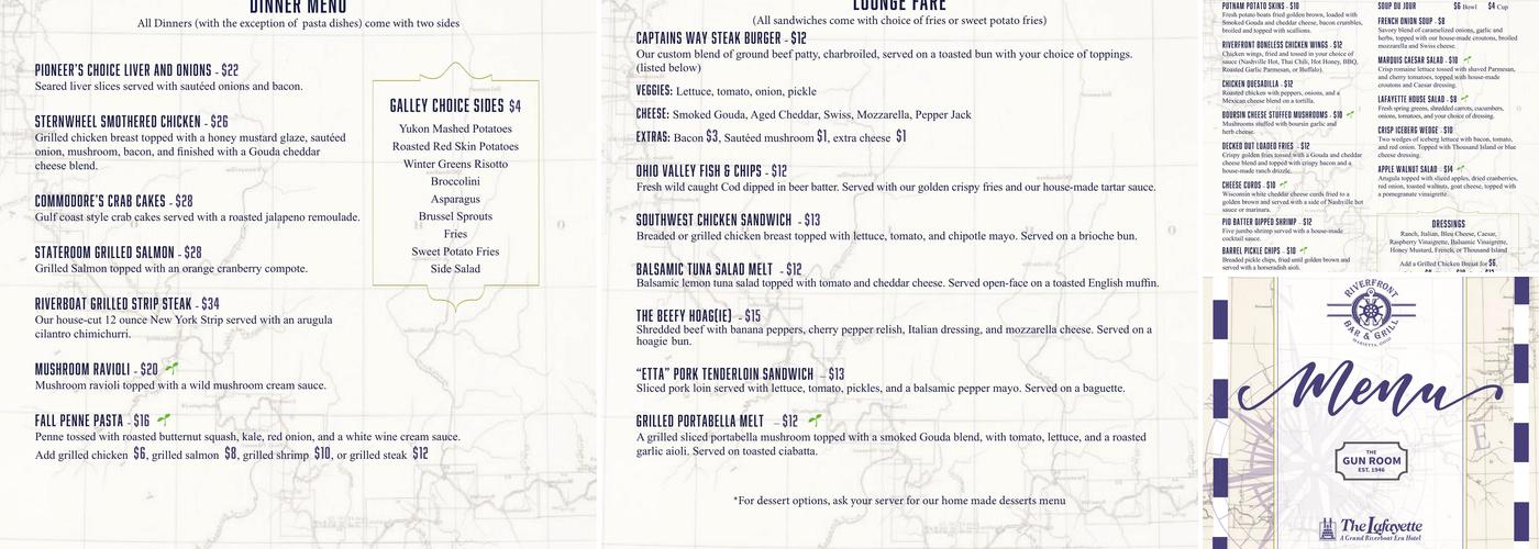 Riverfront Bar & Grill Menu