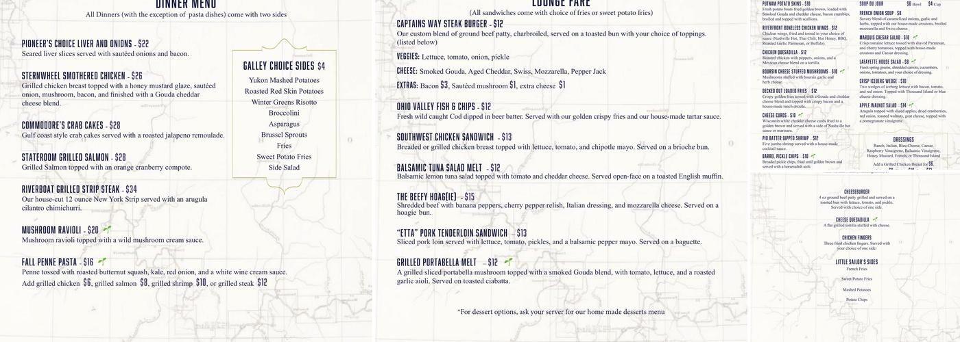 Riverfront Bar & Grill Menu