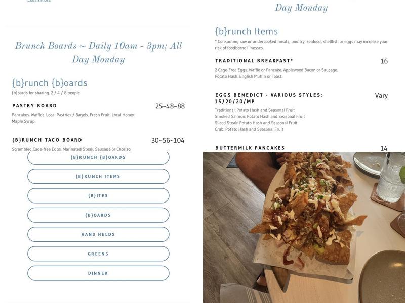 Point B Menu