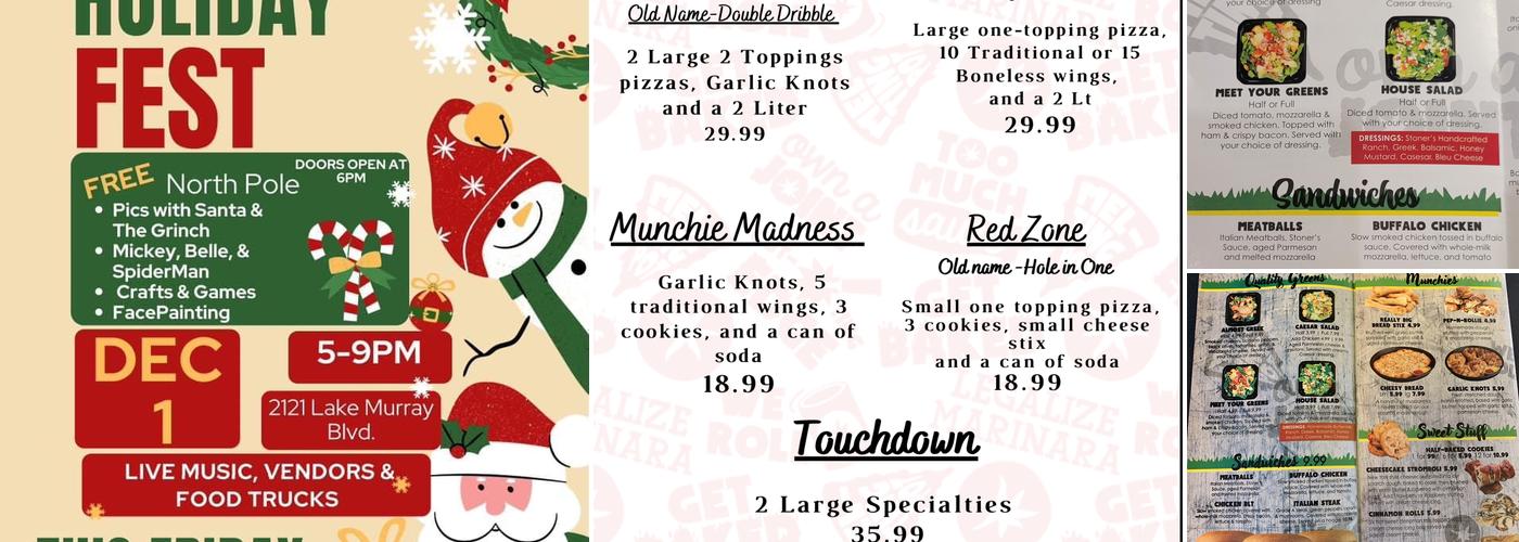 Stoners Pizza Joint Harbison/Irmo Menu