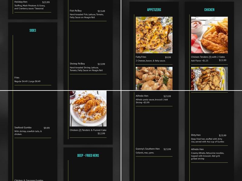 FatBoys Kitchen Menu