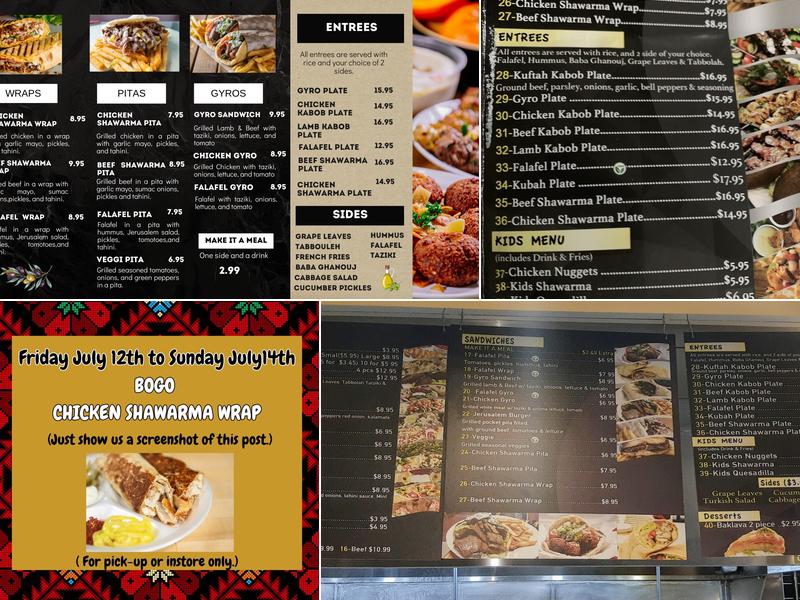 Yaba Mediterranean Grill Menu