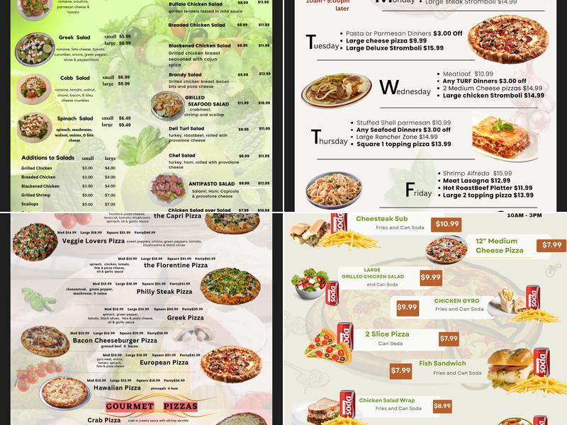 Berlin Pizza Menu