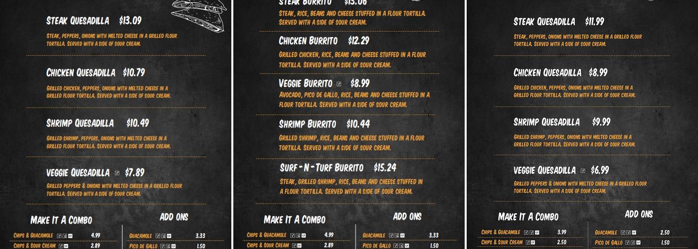 Taco Bout It Menu